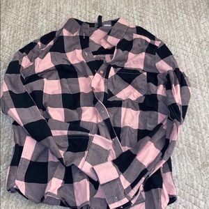 Black and pink flannel